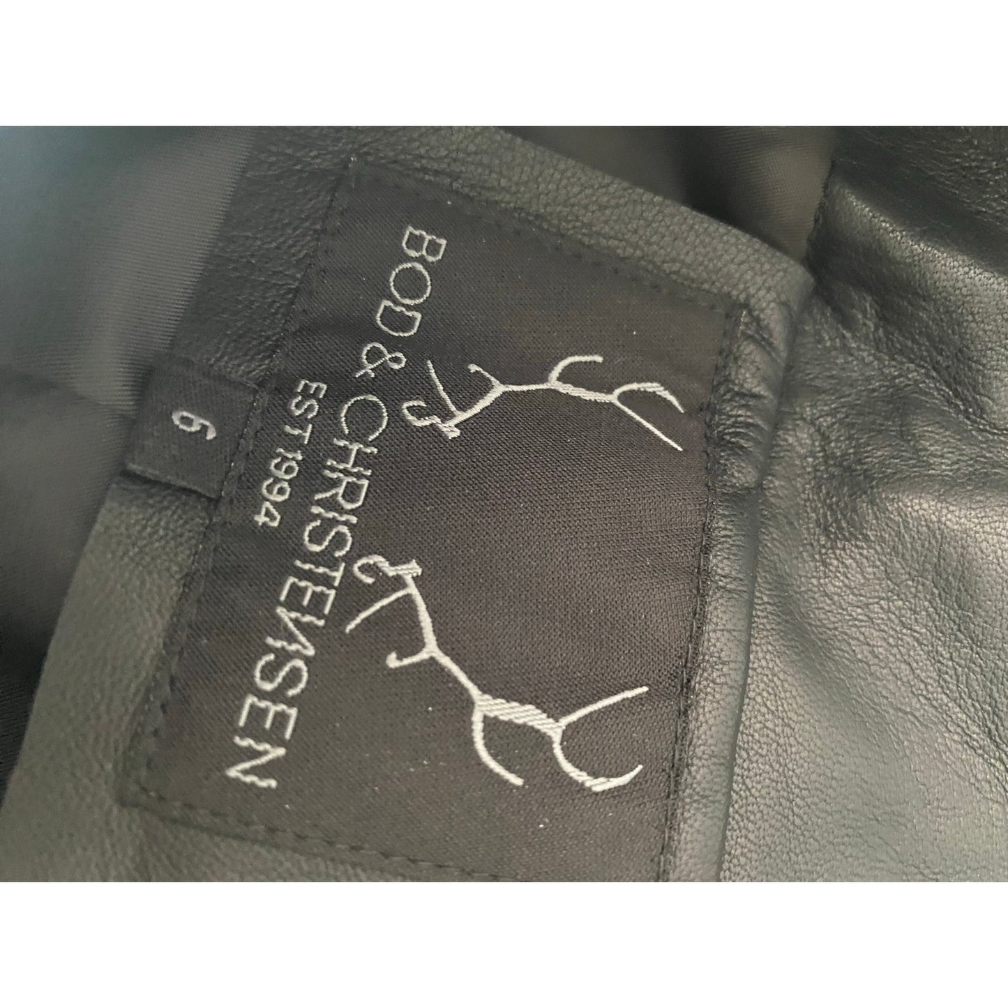 NWT Bod & Christensen Black Leather Pants Size 6