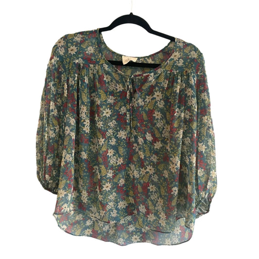 Pins and Needles Urban Outfitters Size XS Top Semi-sheer Floral Top