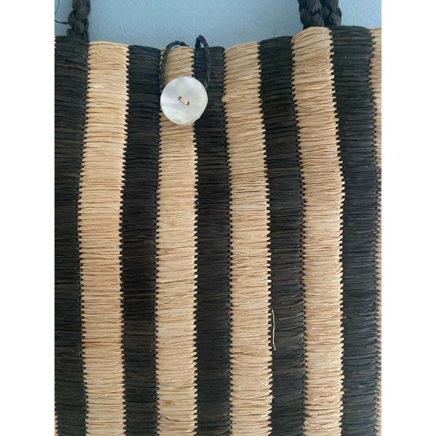 Annabel Ingall Raffia Striped Handbag