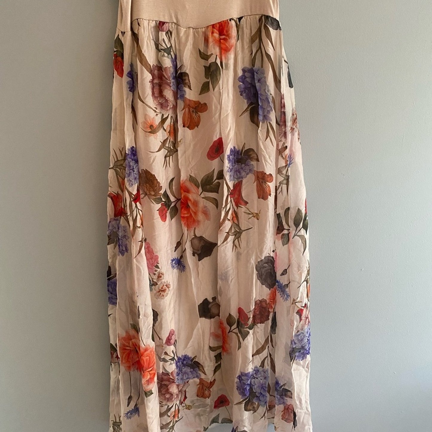 NWT Elena Baldi silk blend maxi skirt size M