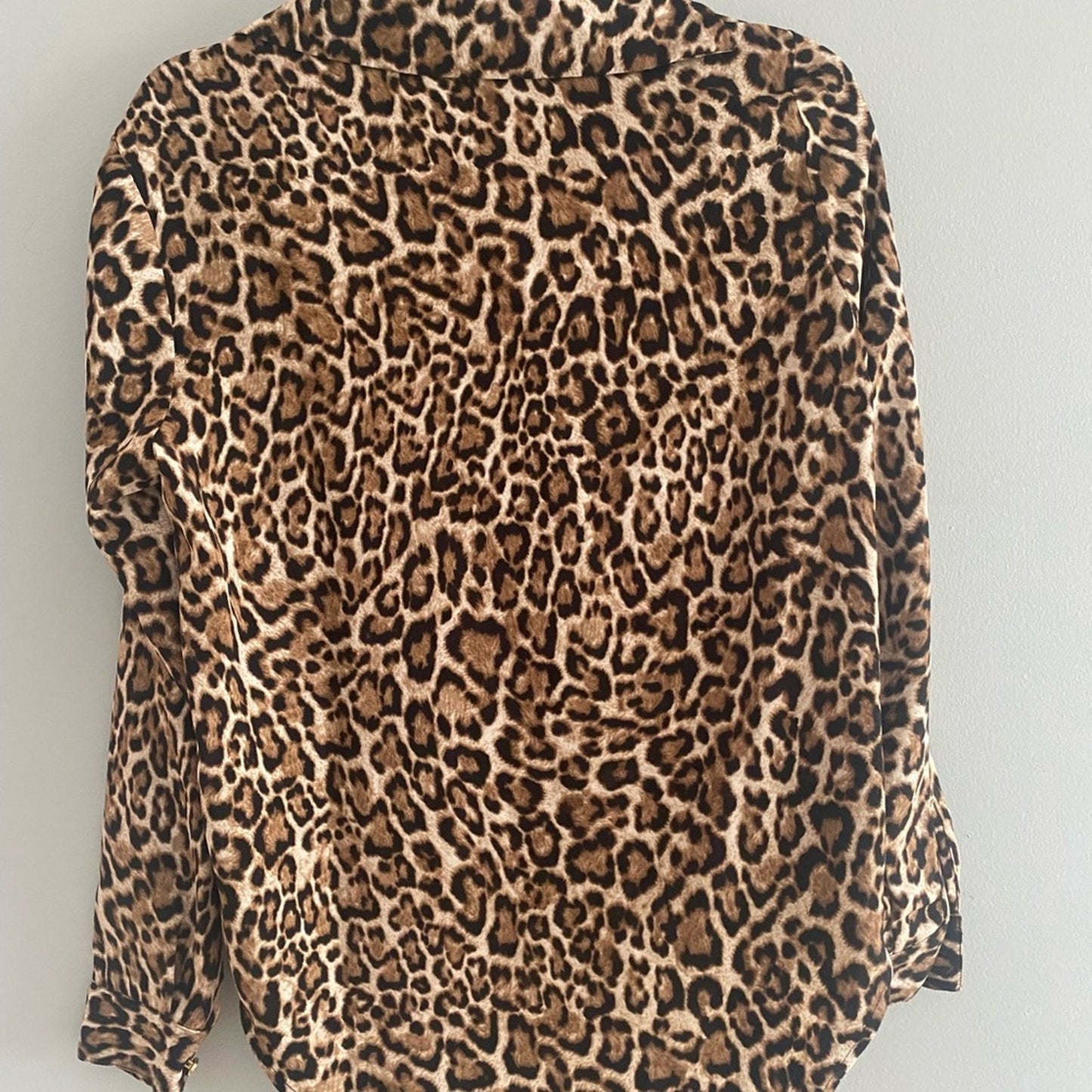 NWT Michael Kors Animal Print Silky Blouse Size S