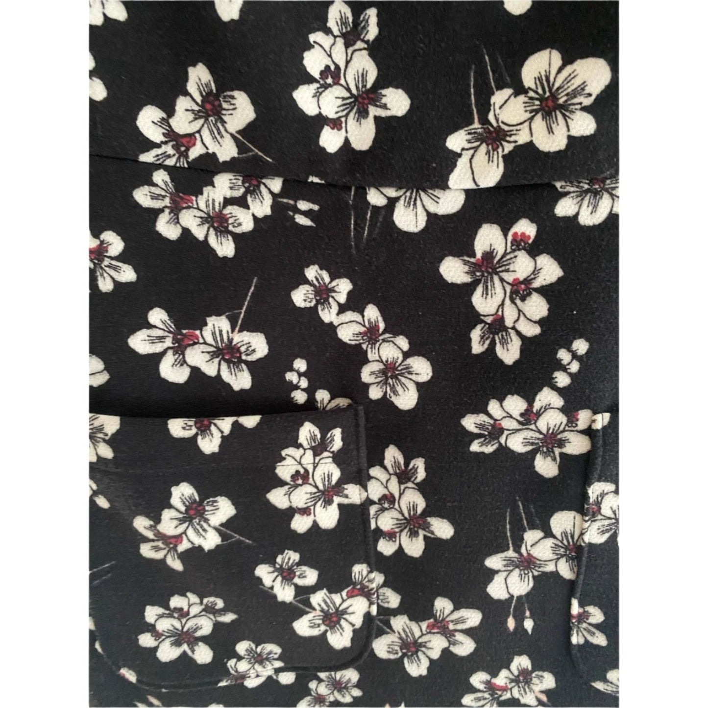 Ann Taylor Loft Black Floral Dress Size 2P