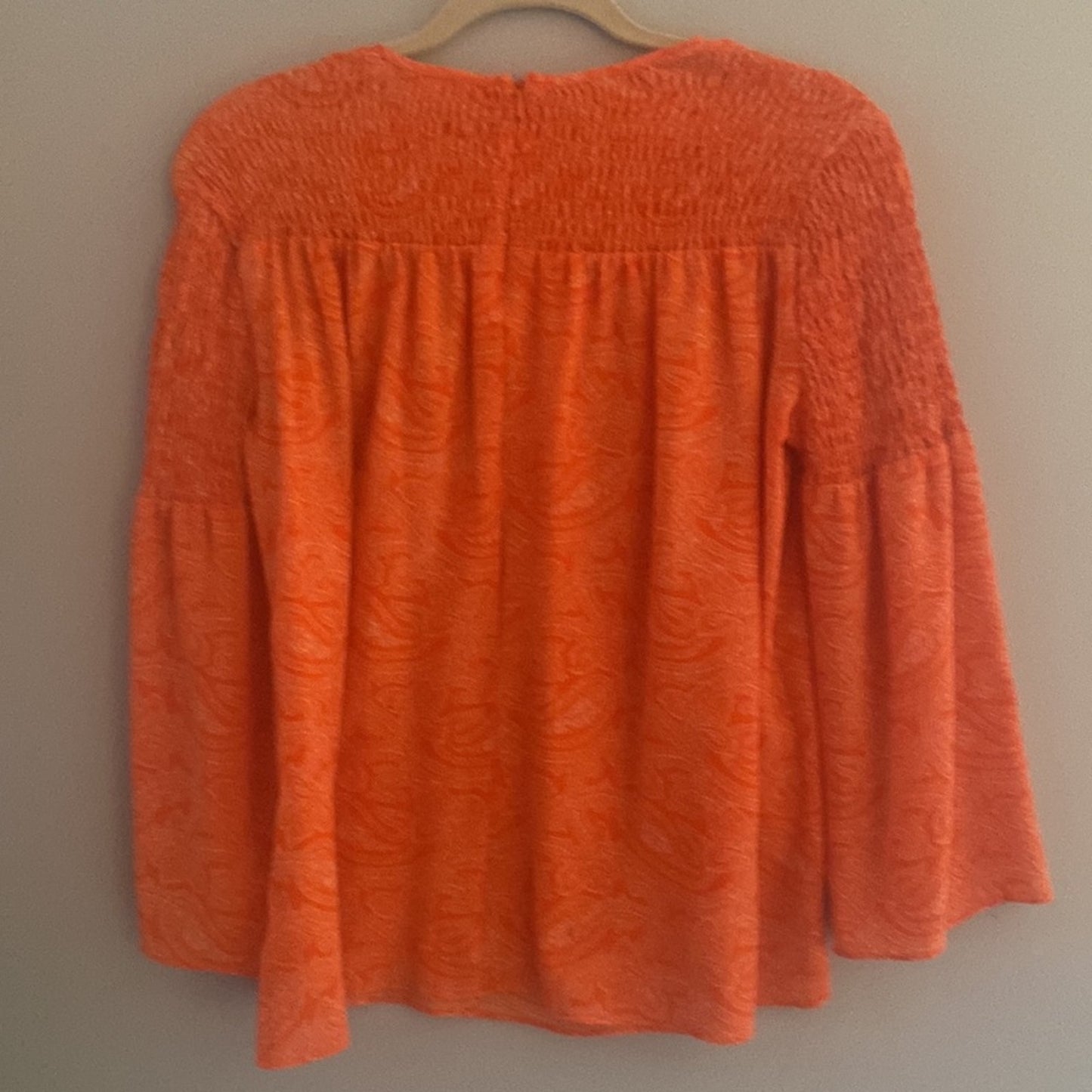 Michael Kors Orange Poppy Blouse Size S