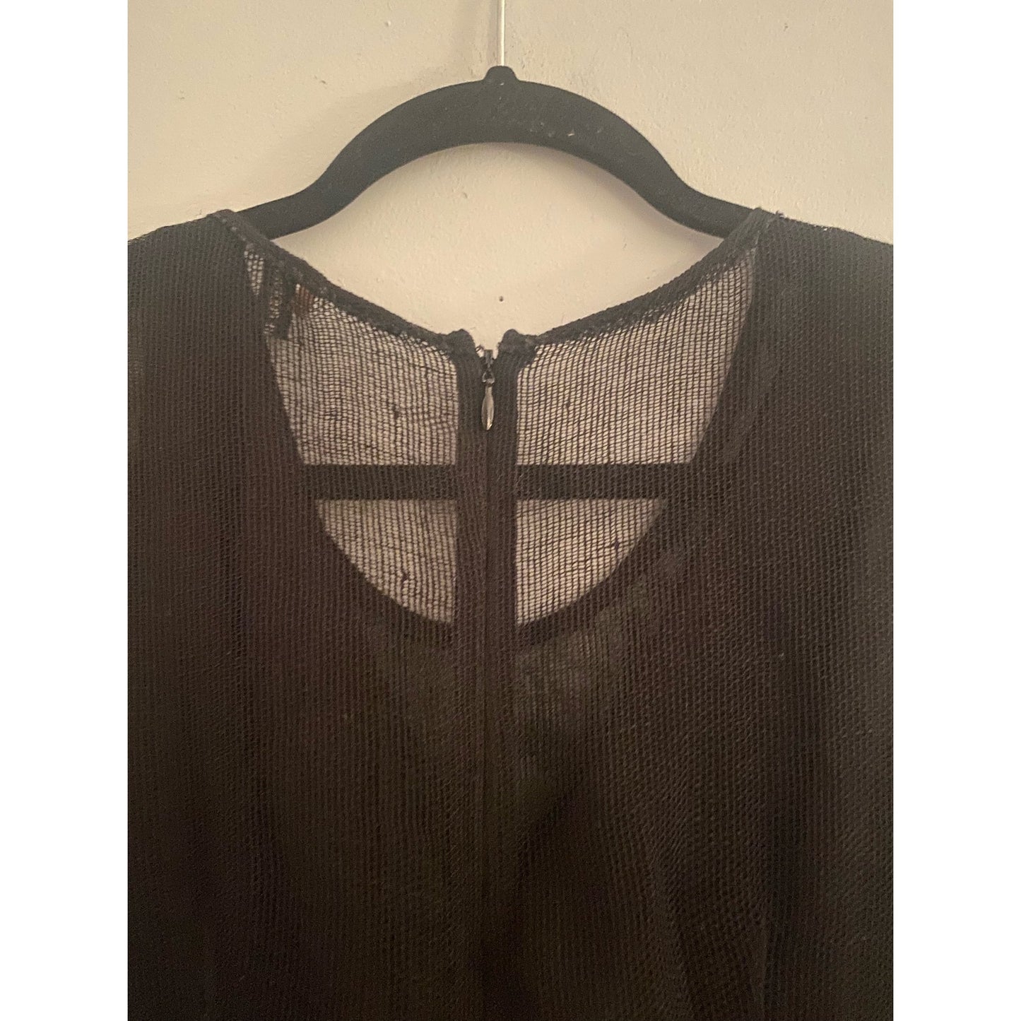 Gold Hawk Black Silk Blouse Size S