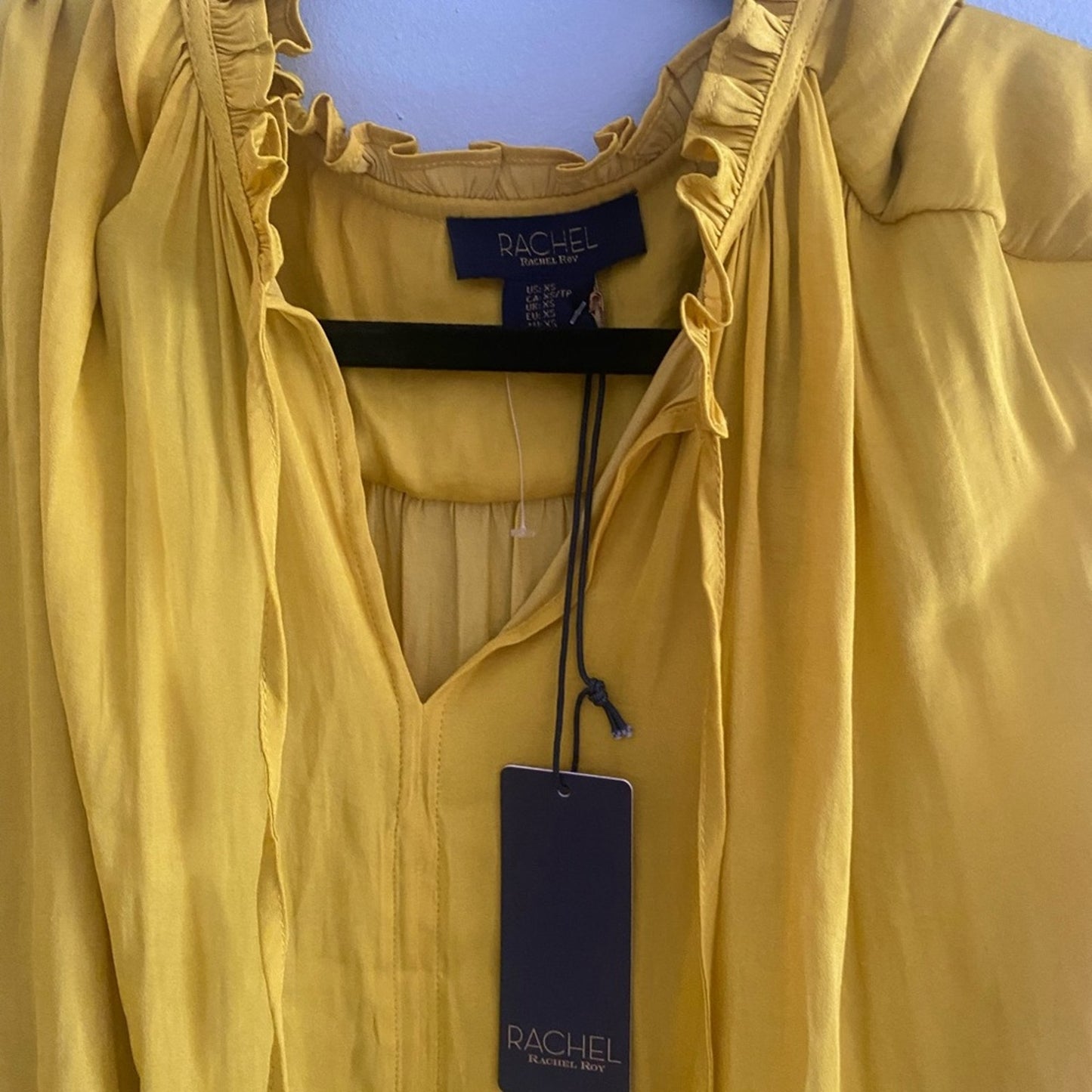 NWT Yellow Rachel Roy Silky Top Size XS