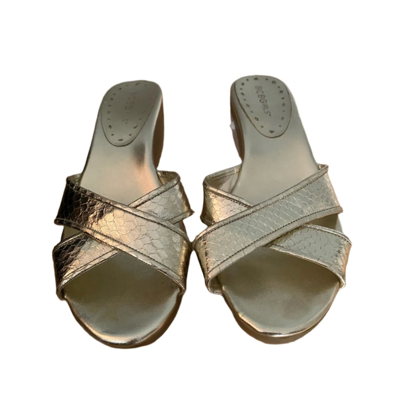 BCBGirls Gold Amor Sandals Size 7.5