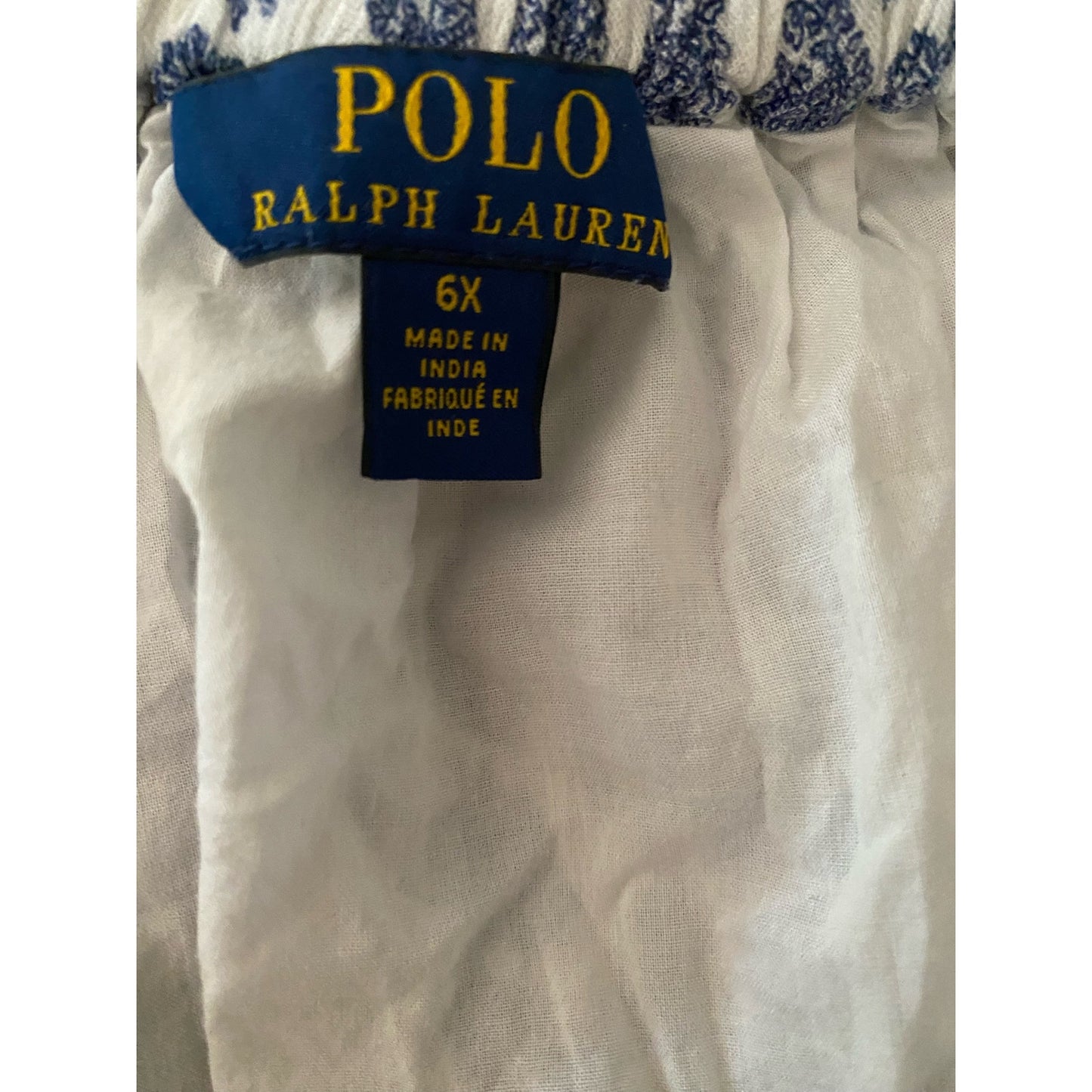 Polo Ralph Lauren Blue and White Sundress Size 6x