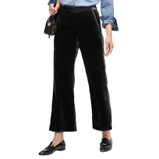 J. Crew Black Velvet Pull-on Pants Size 12T