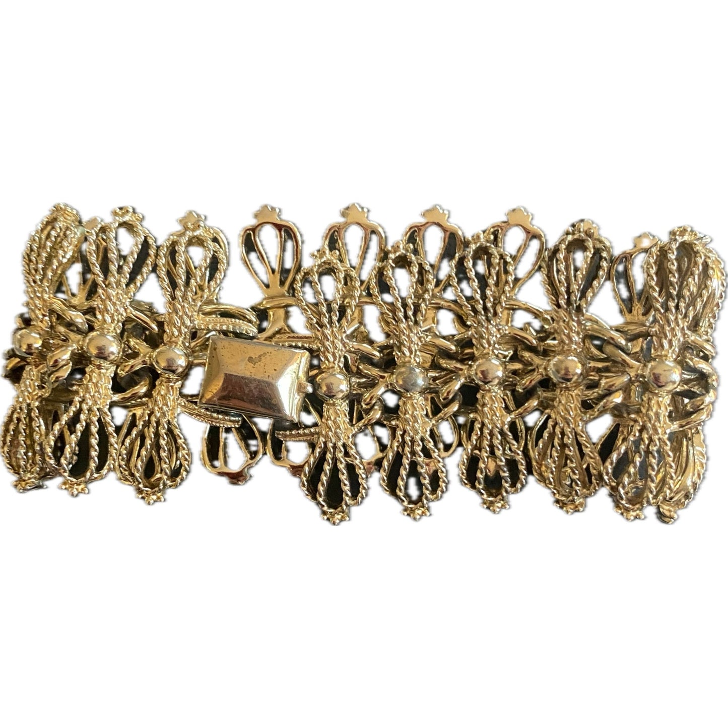 Vintage Emmons Gold Tone Bow Bracelet