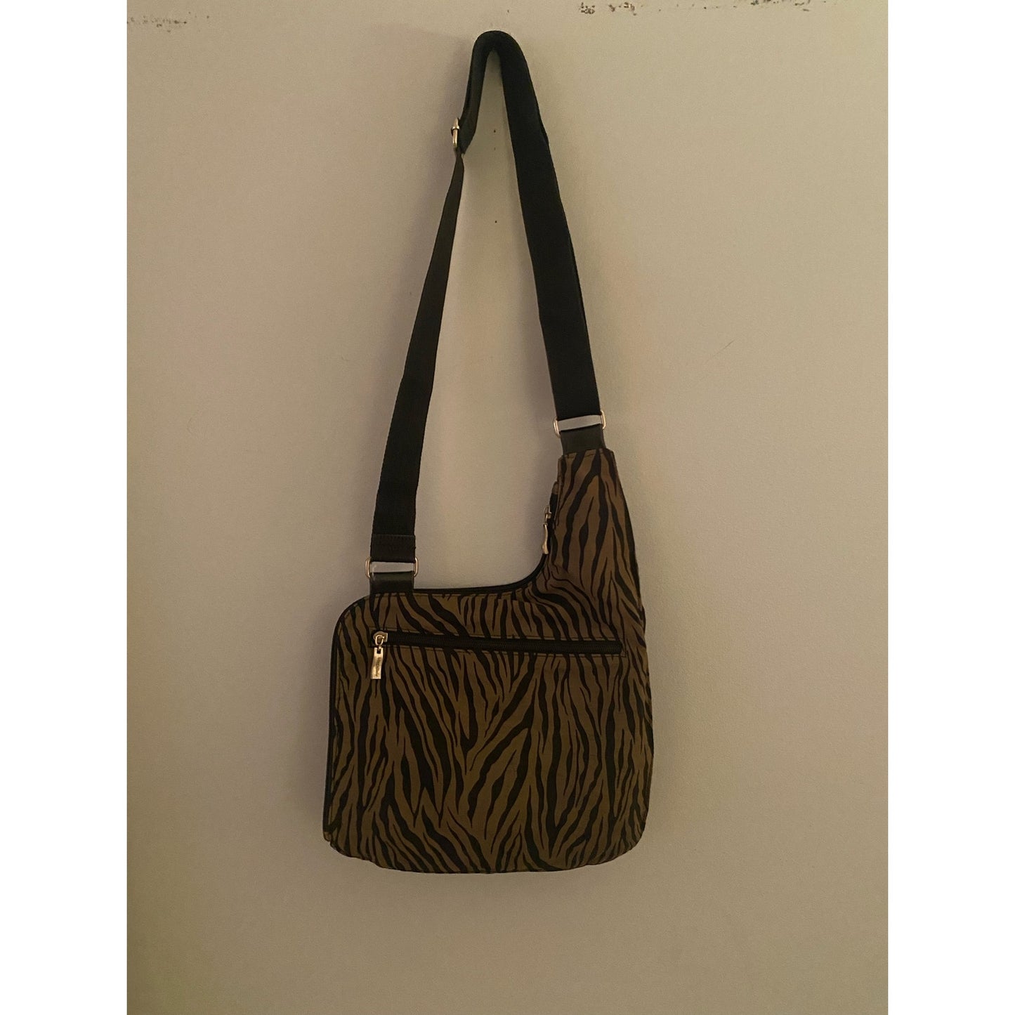 Baggallini Zebra Print Crossbody Nylon Handbag