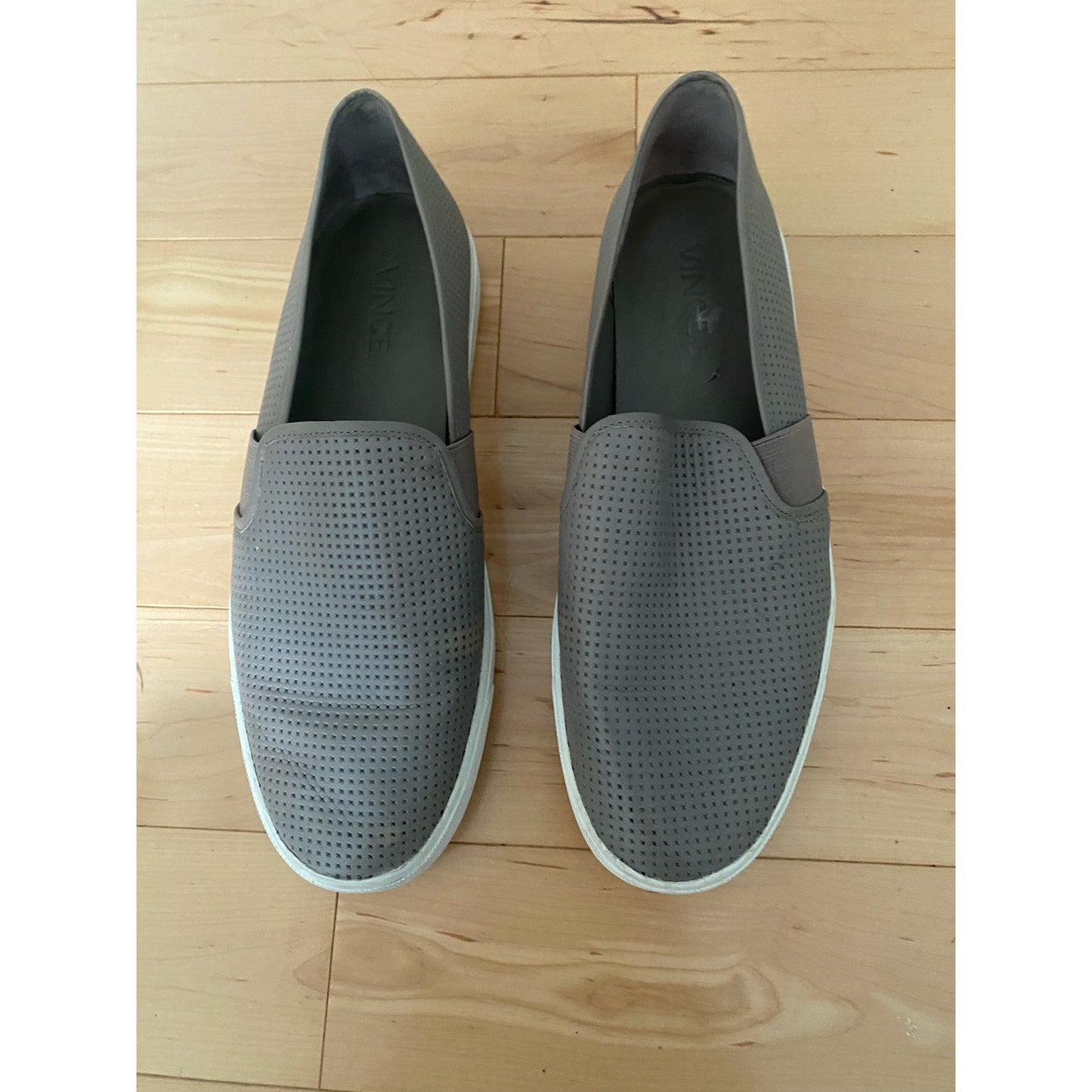 Vince Blair Perforated Leather Slip-On Sneakers