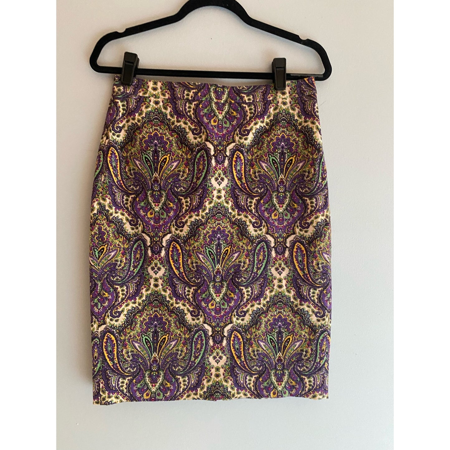 J. Crew No. 2 Pencil Paisley Skirt Size 2