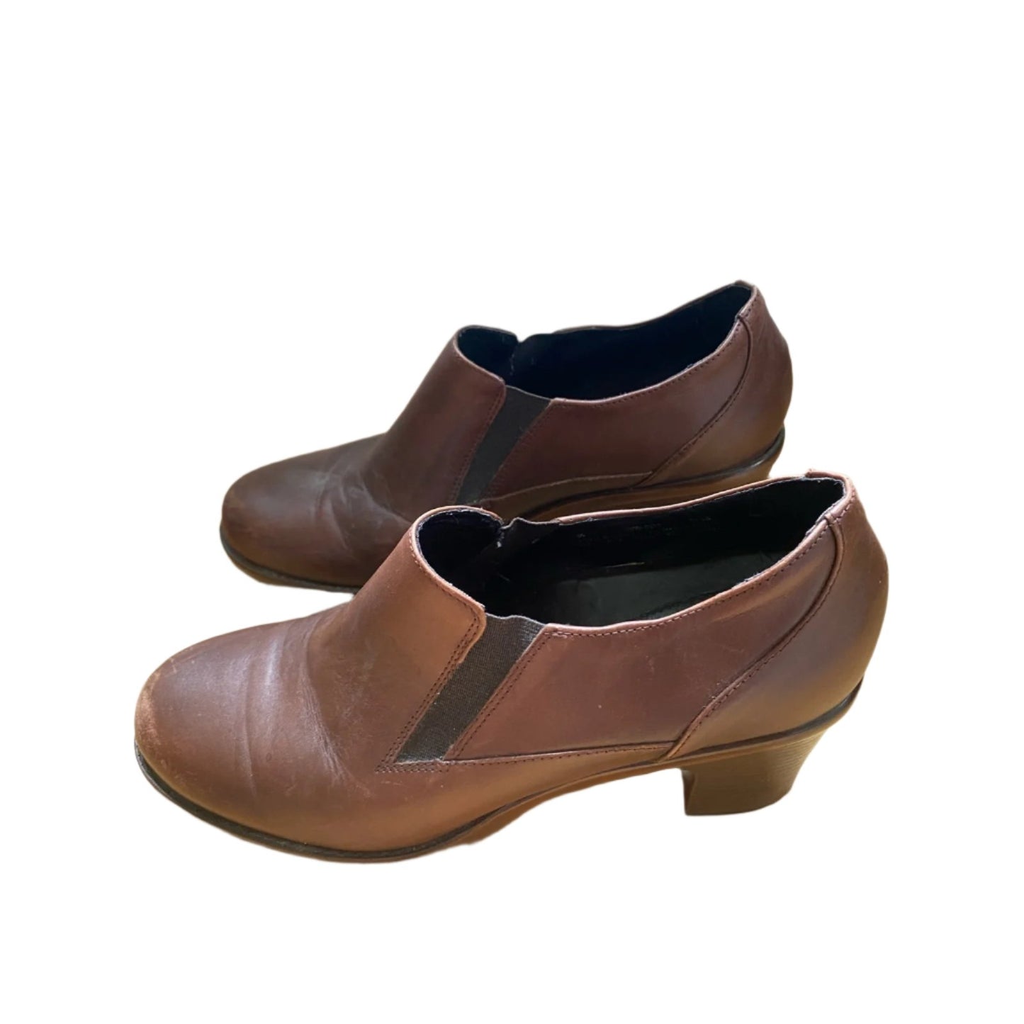 Dansko Nancy Booties in Brown Leather Size 38