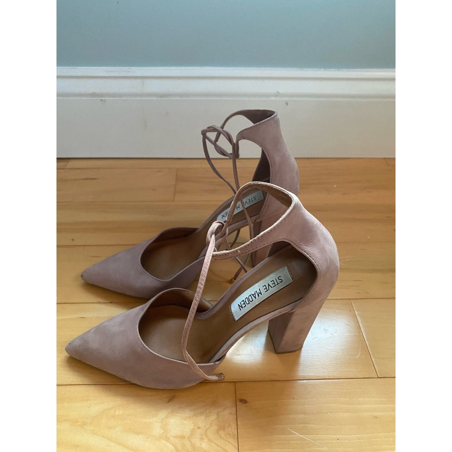 Steve Madden Nude Suede Heels Size 6.5