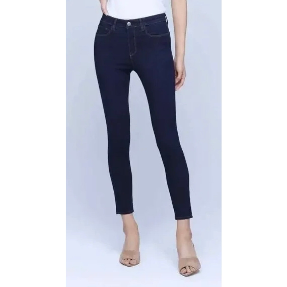 L'Agence Margot Skinny High Rise Jeans in Midnight Size 27