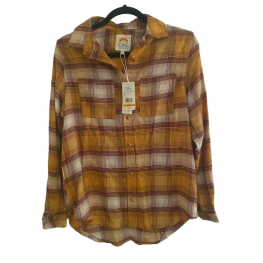 NWT C & C California Flannel Plaid Shirt Size S