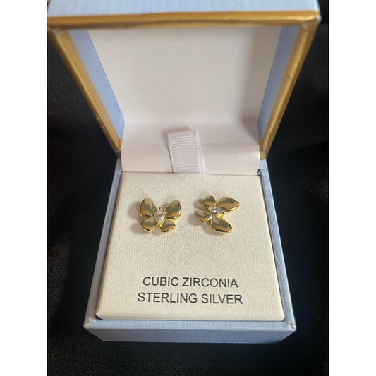 Nanette Lepore Cubic Zirconia Hold Butterfly Earrings