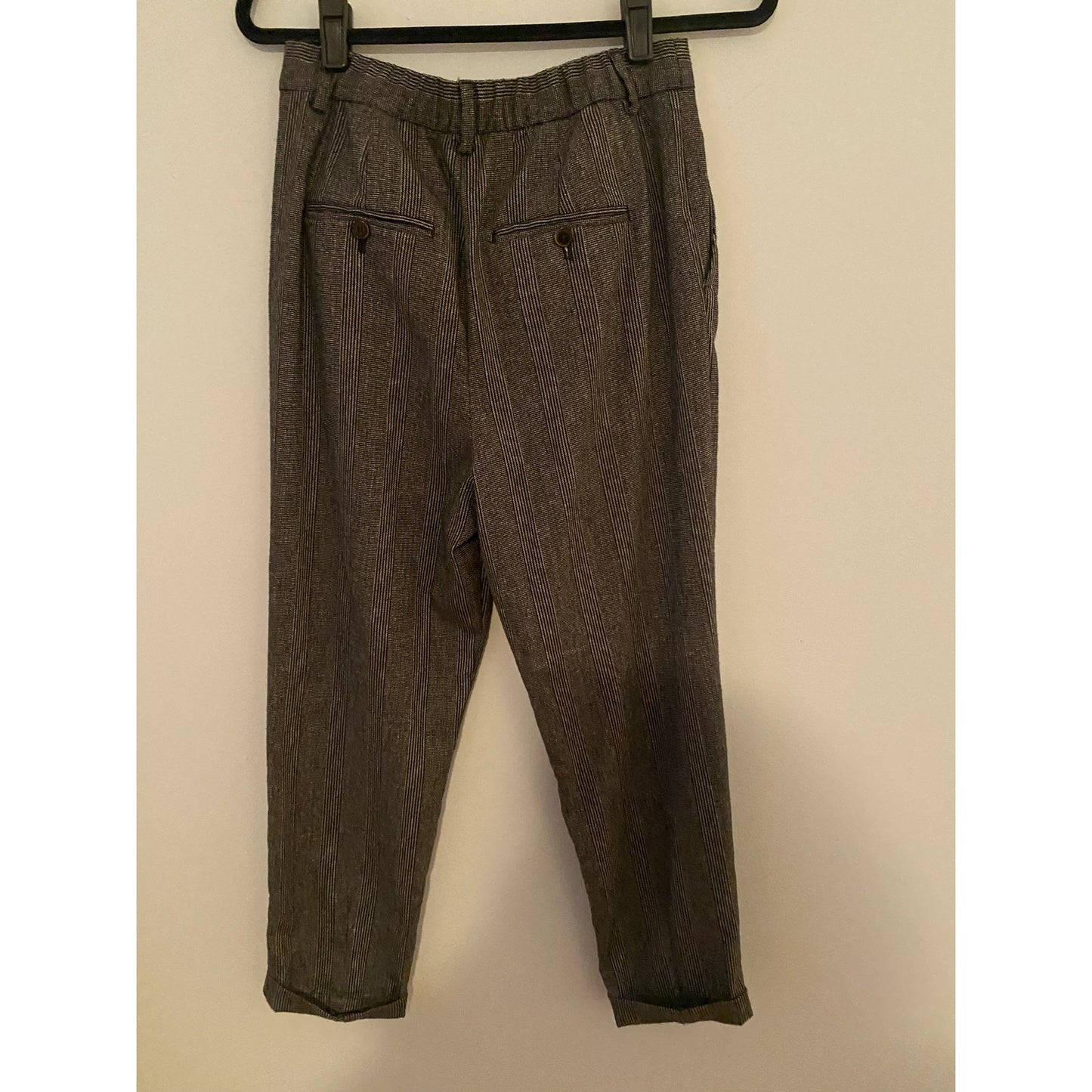 Zara Gray Plaid Wool Blend Pants Size XS