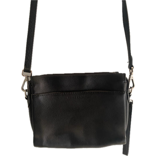 Vince Camuto Black Leather Crossbody Handbag