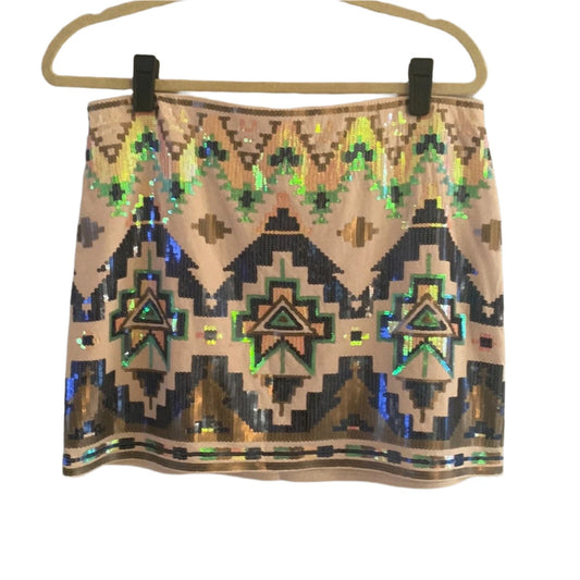 Express Tribal Sequined mini Skirt Size M