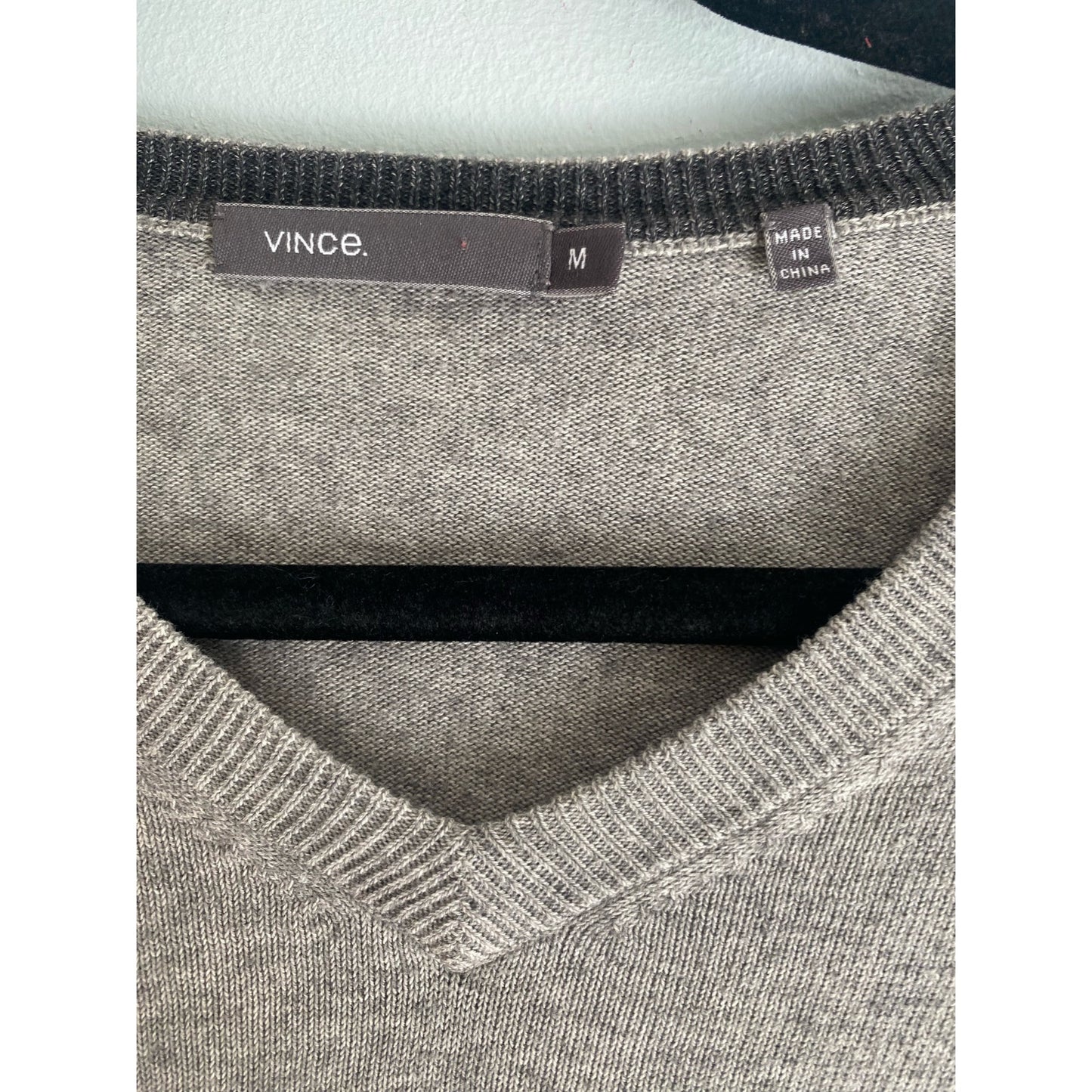 Vince Gray V-Neck Sweater Size M