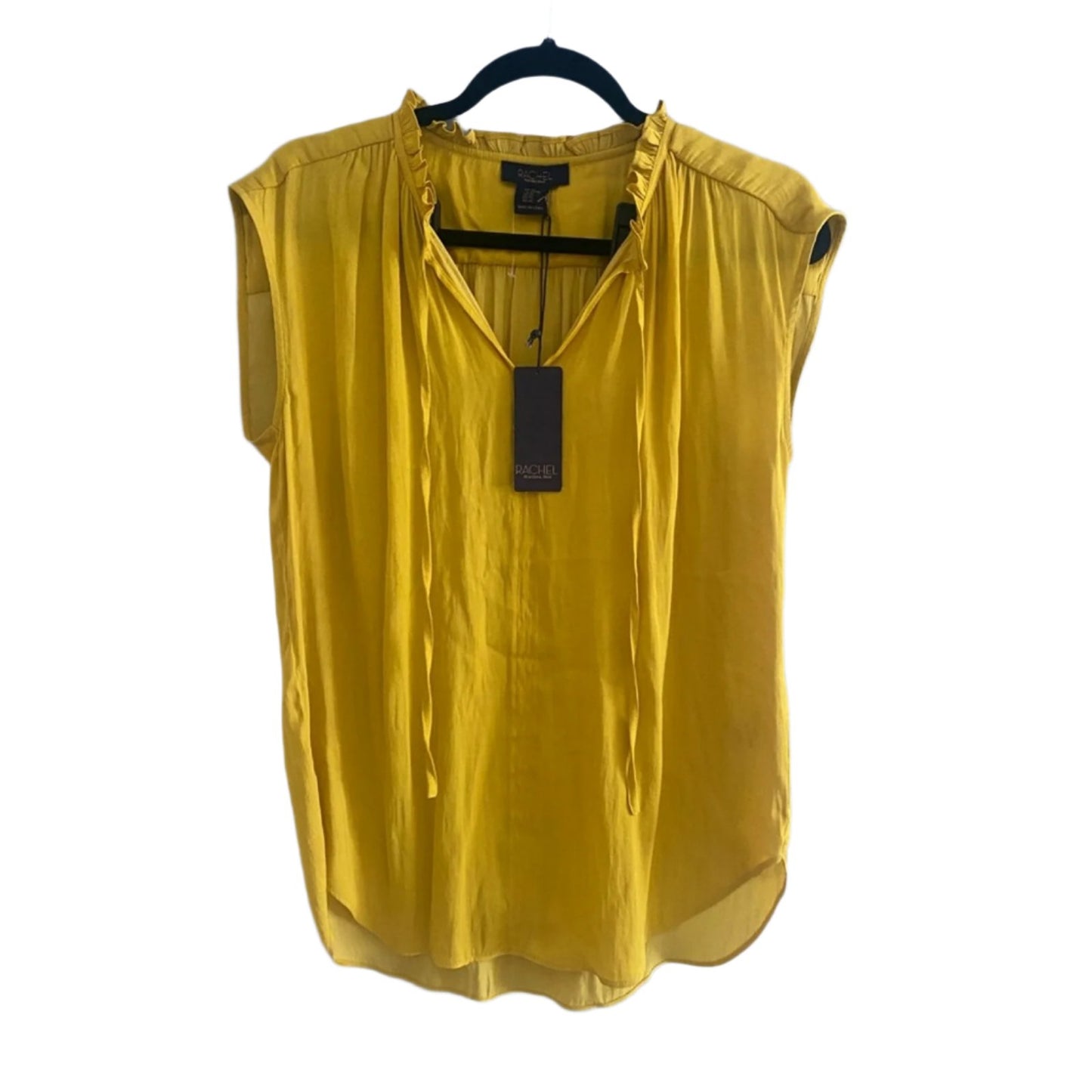 NWT Yellow Rachel Roy Silky Top Size XS