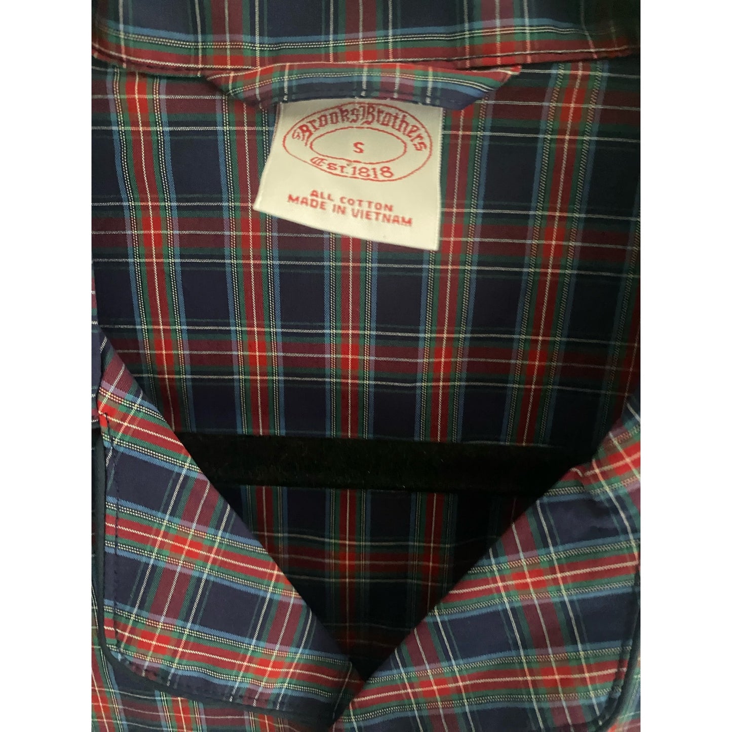 NWT Brooks Brothers Blue plaid Pajama Top Size S