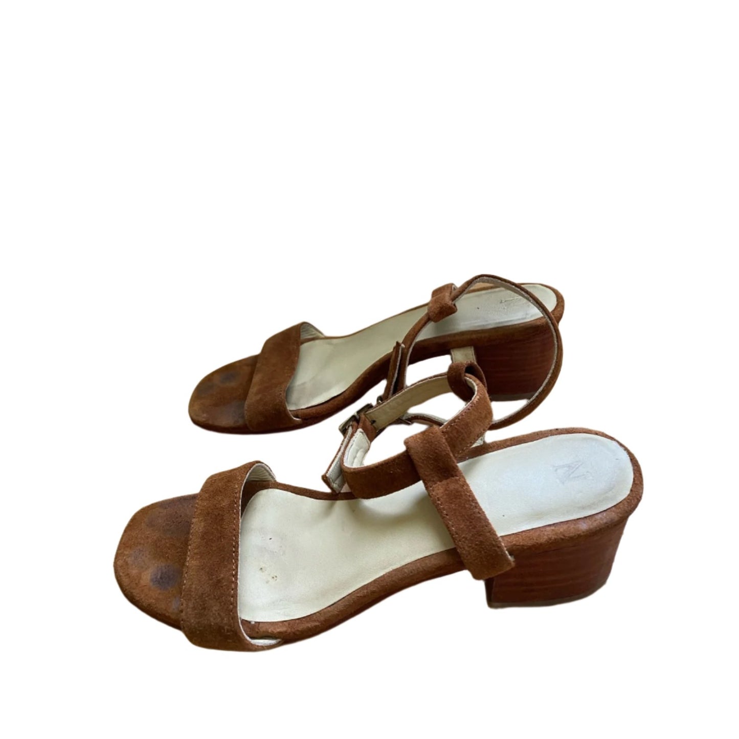 Nisola Brown Suede Sandals Size 7