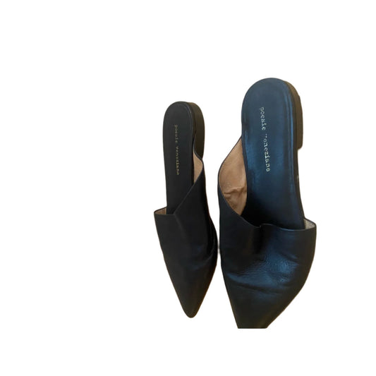 Poesie Veneziane Black Leather Mules Size 40