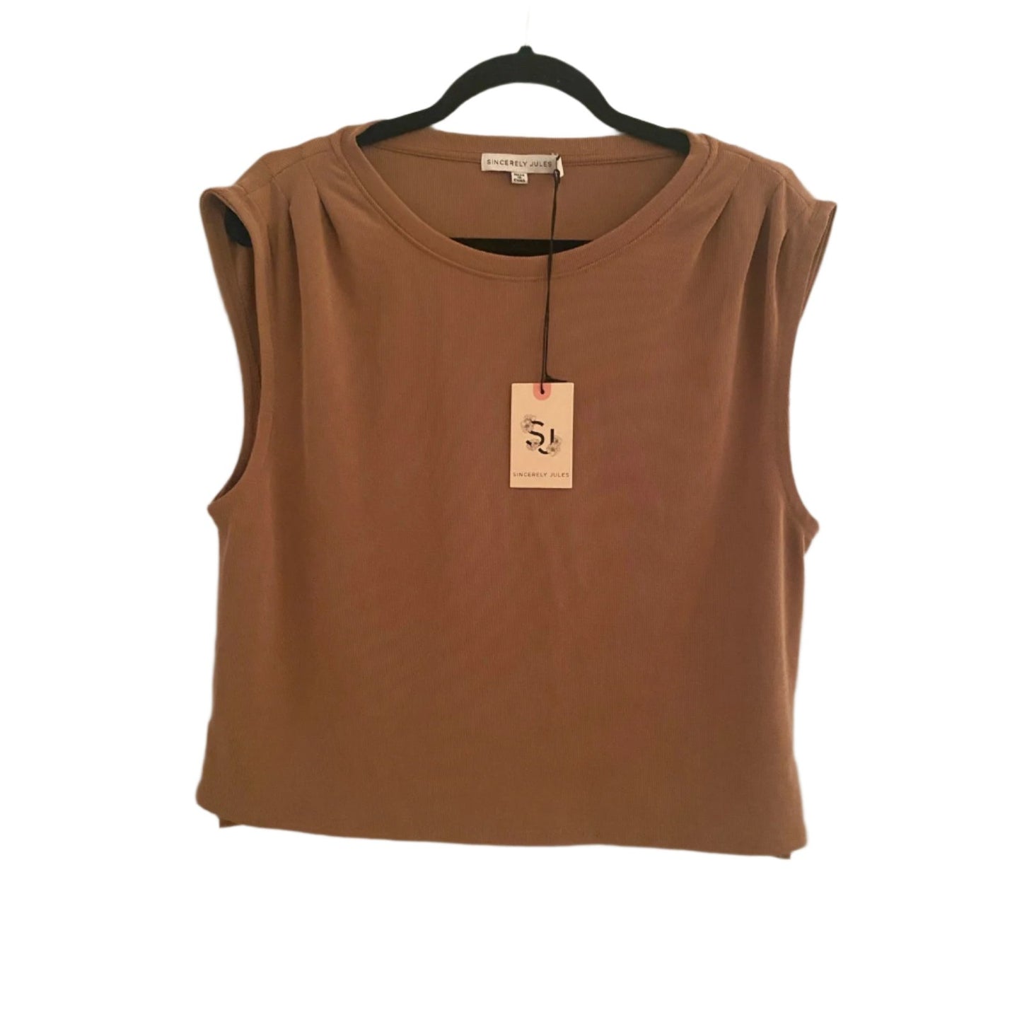 NWT Sincerely Jules Nude Sleeveless Top Size L