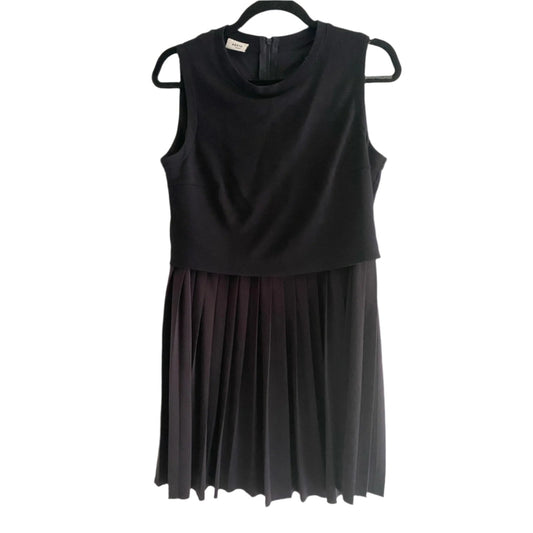 Akris Punto Black Dress with Pleated Skirt Size 8