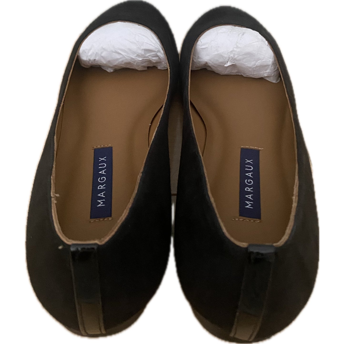 NIB Margaux Black Suede Ballet Flats Size 38.5