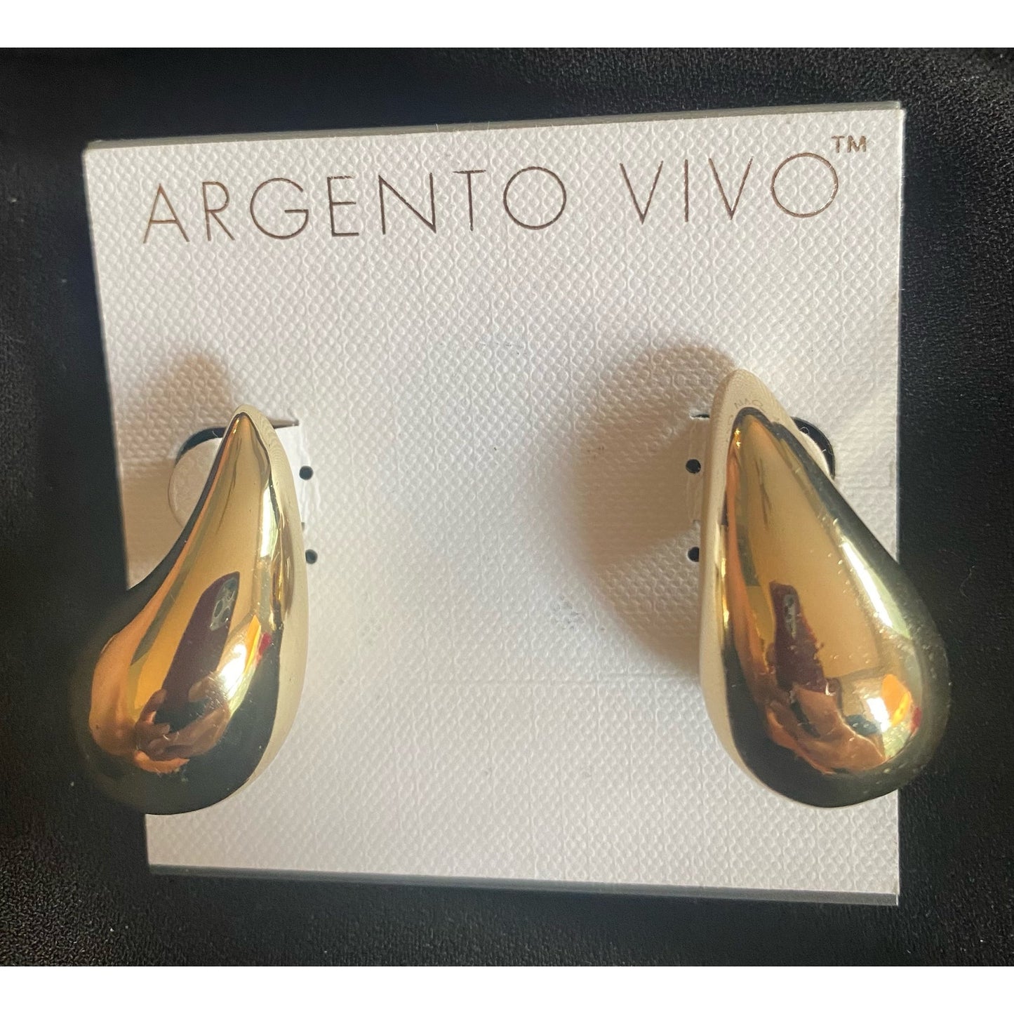 NWT Argentine Vivo Gold Plated Teardrop Earrings