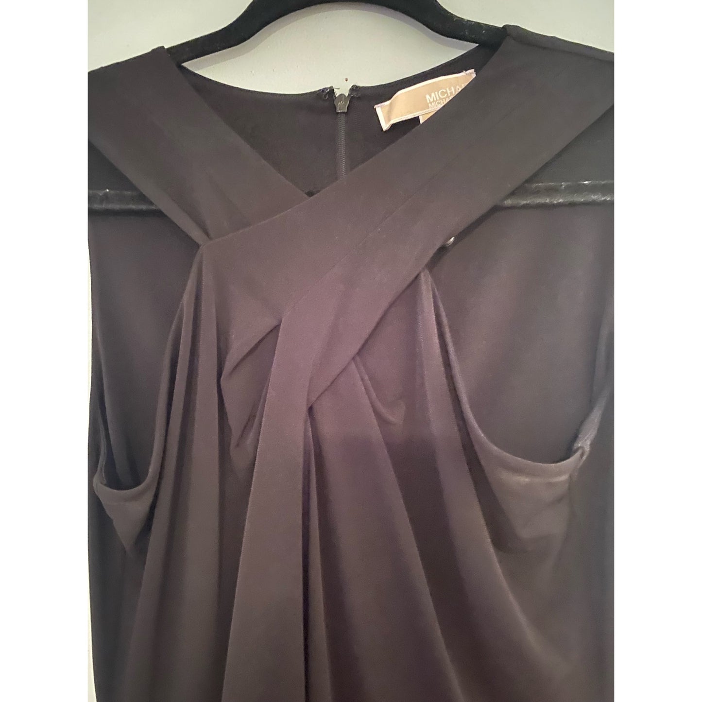 Michael Kors Black Twist Front Dress Size 10