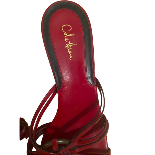 Cole Haan Red Patent Leather Sandals Size 9