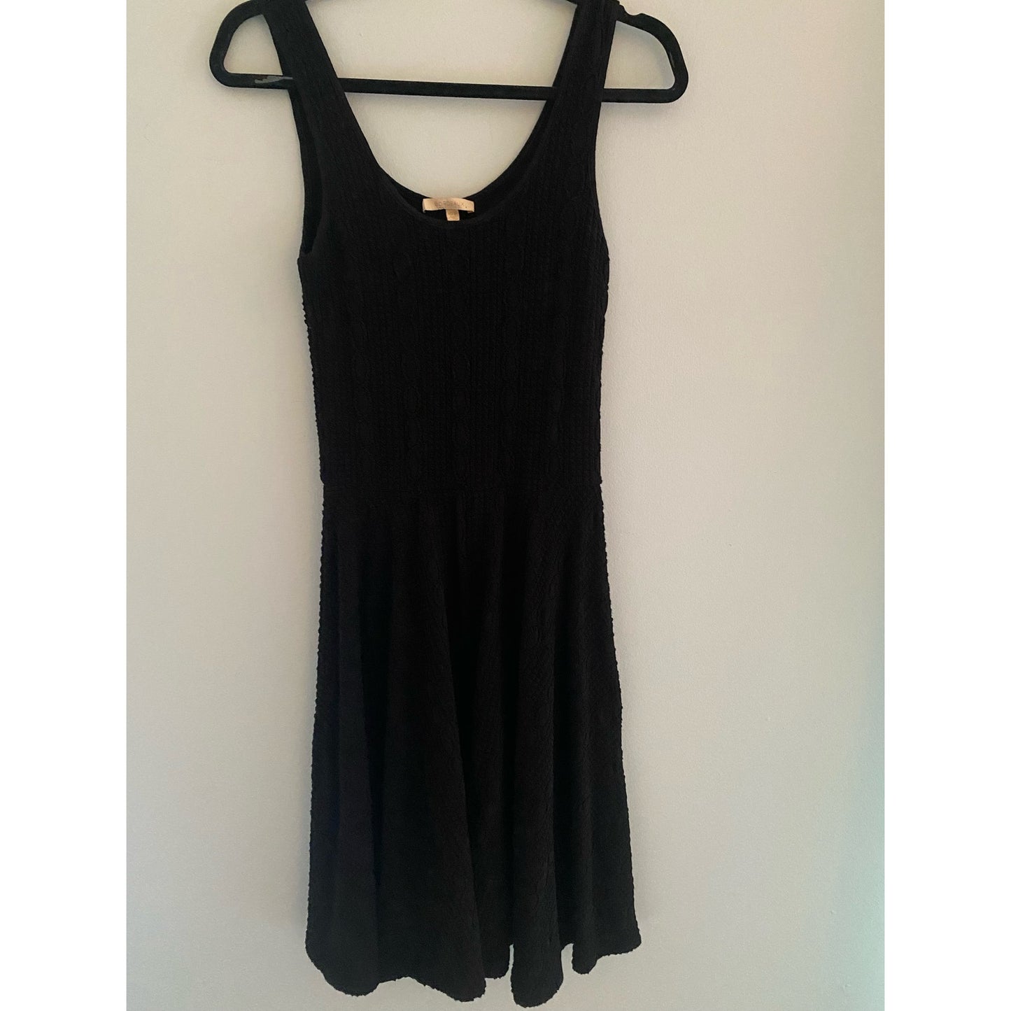 Anthropologie Bordeaux Cabled Garonne Black Dress Size XS