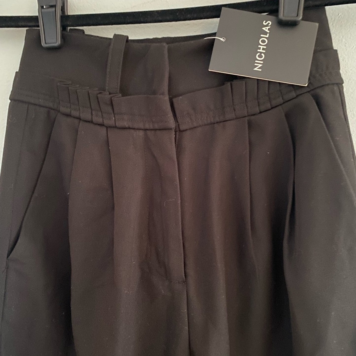 NWT Nicholas Black Twill High-Waisted Pants Size 2