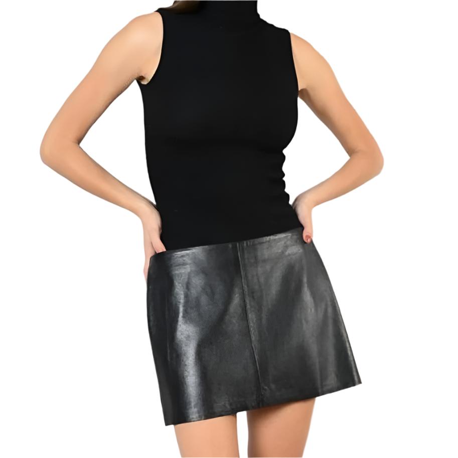 LNA Leather Mini Skirt Size M