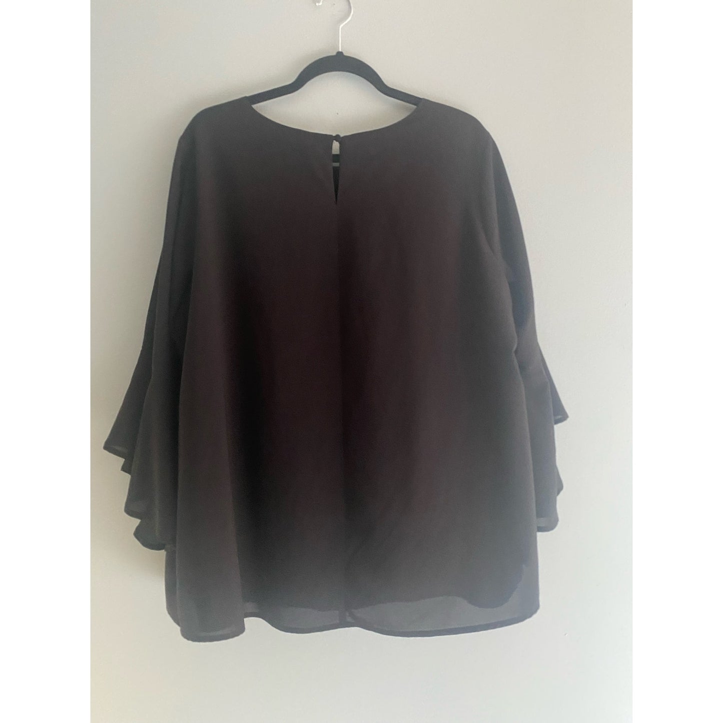 Goldray Black Bell Sleeve Top Size 2X