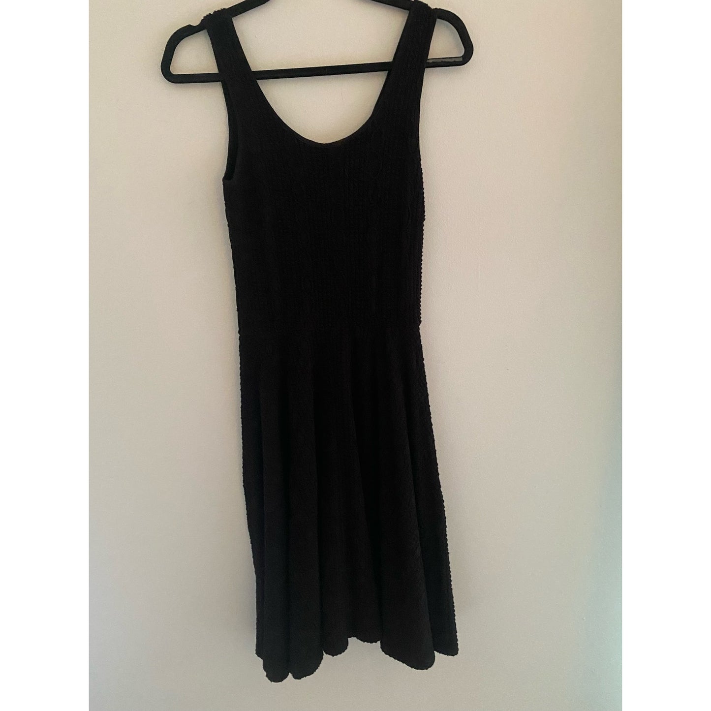 Anthropologie Bordeaux Cabled Garonne Black Dress Size XS