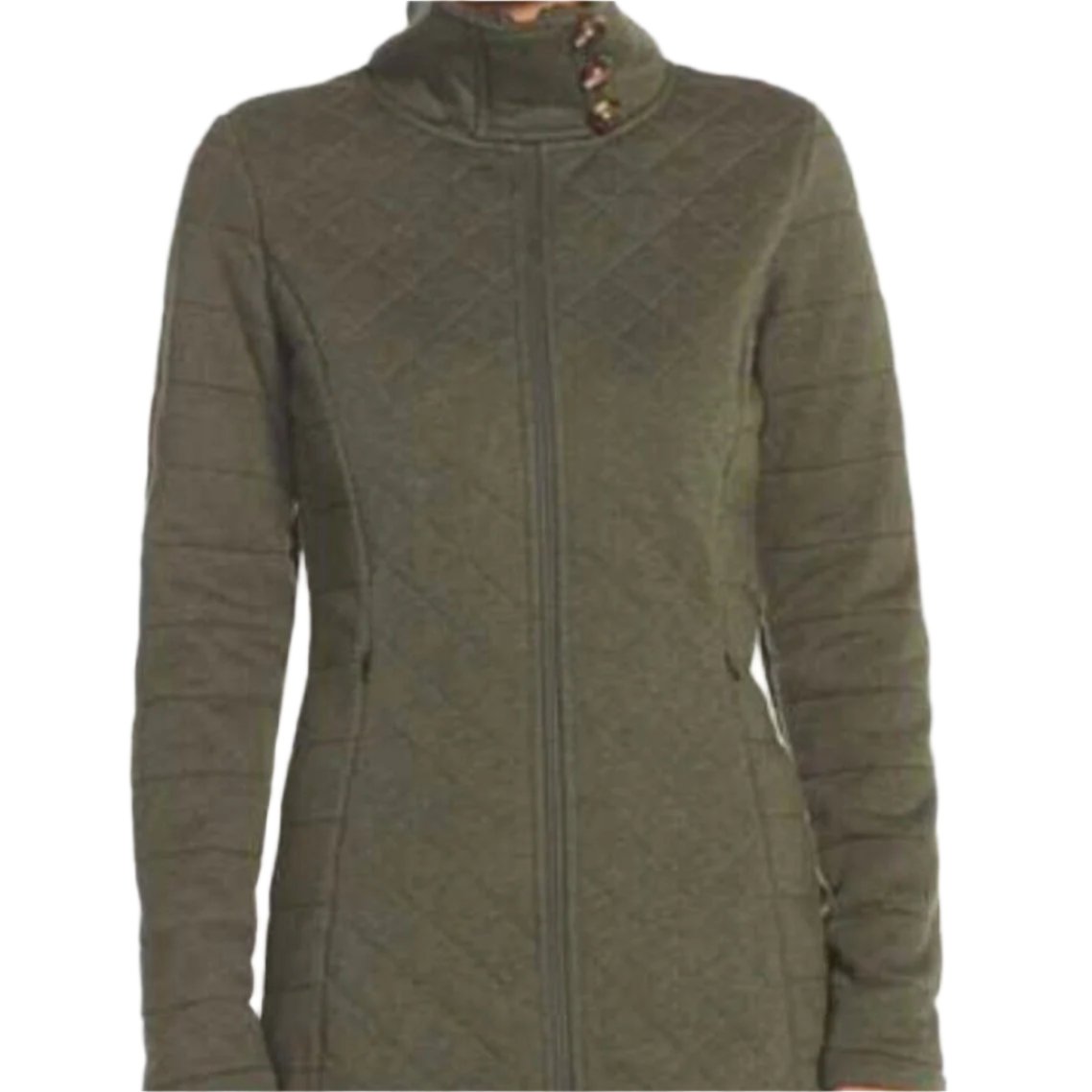 The North Face Caroluna Green Quilted Fleece Size XS