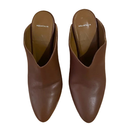 Aquatalia Brown Ellen Mules Size 6