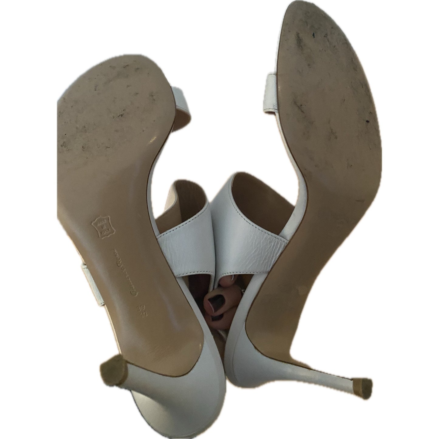 Gianvito Ross White Leather Sandals Size 39.5