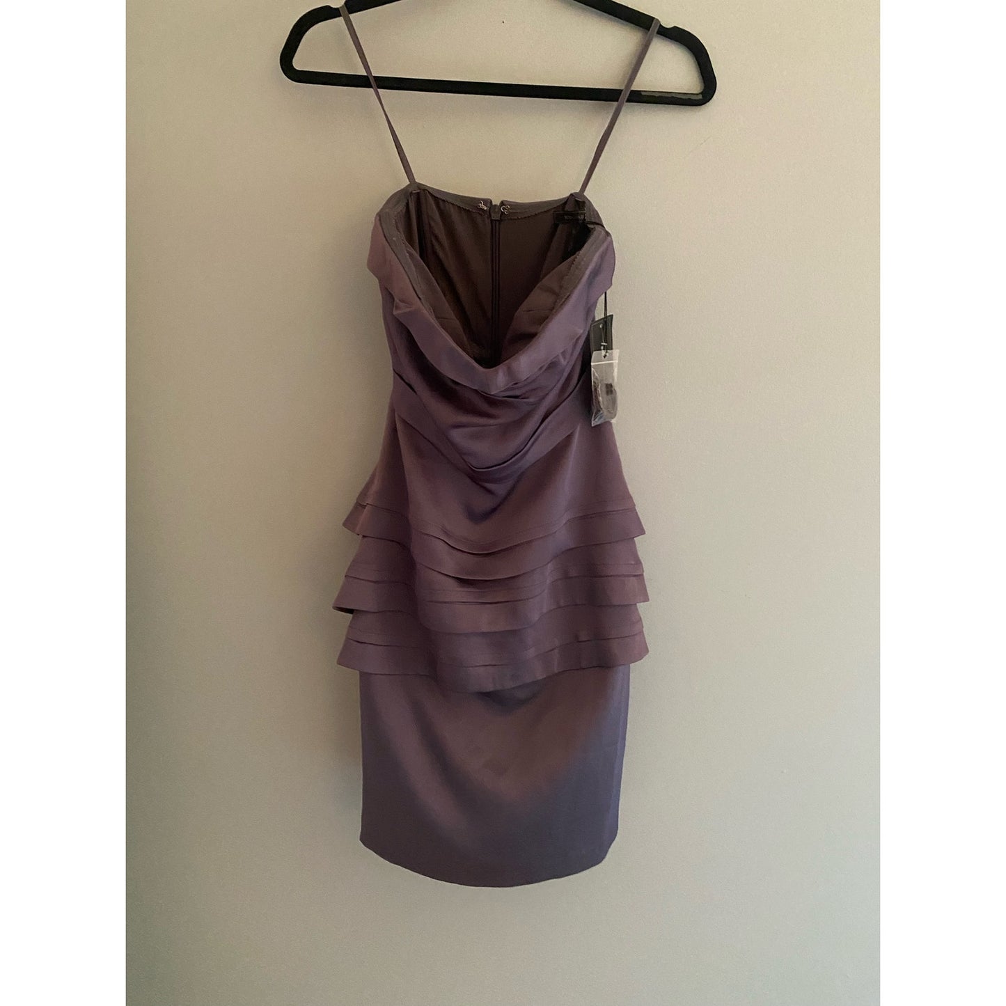 NWT BCBGMAXAZRIA Aurelia Tiered Dress In Dewberry Size 0