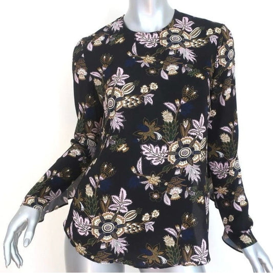 A.L.C Silk Floral Print Blouse Size 0