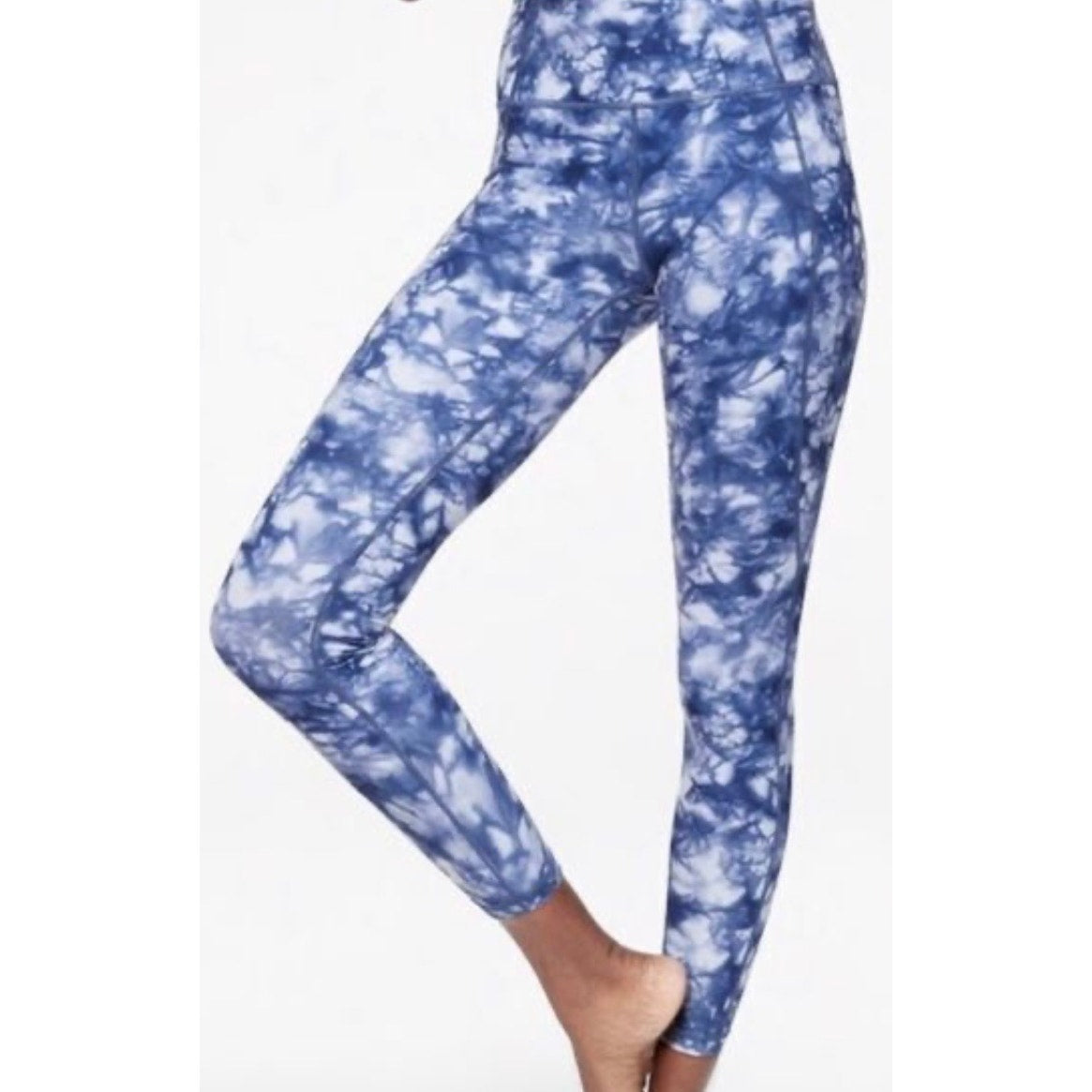 Athleta Blue Tie Dye Leggings Size XS