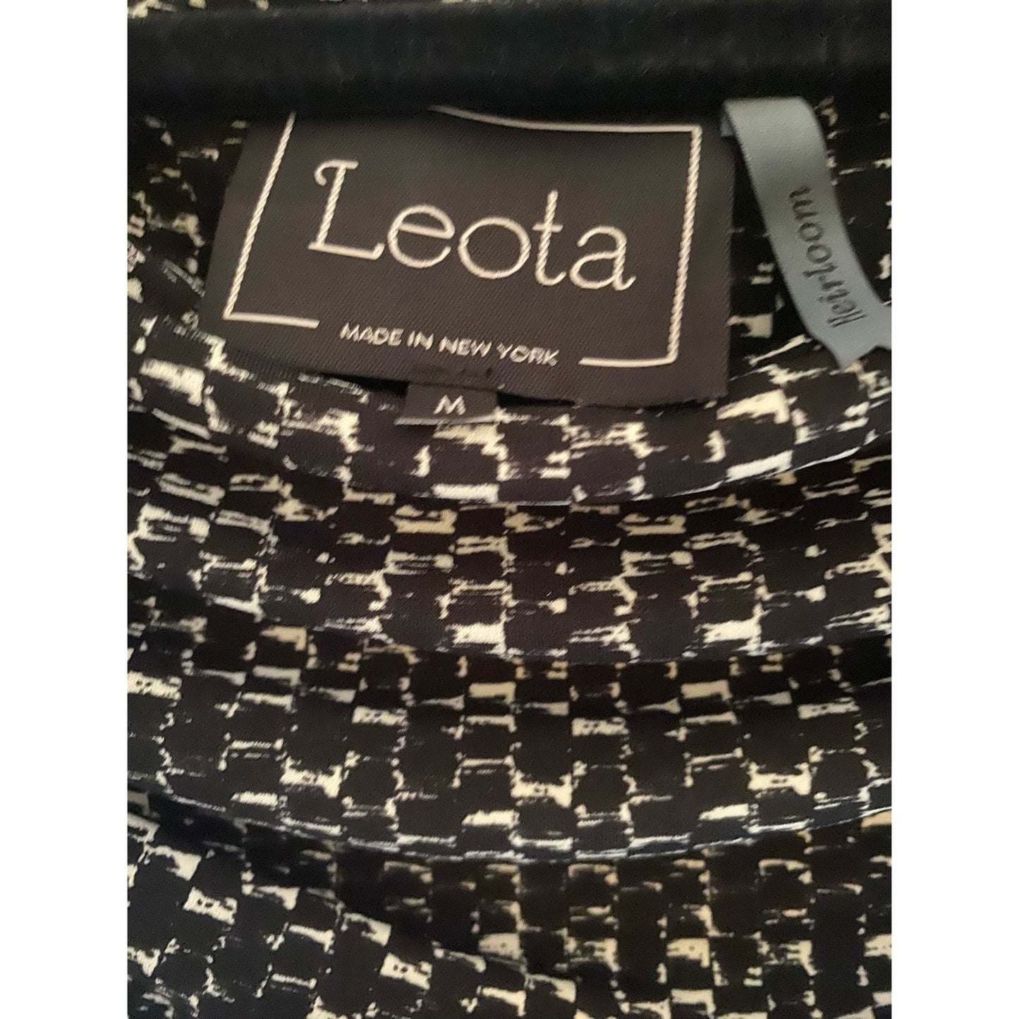 NWOT Leota Black and White Dress Size M