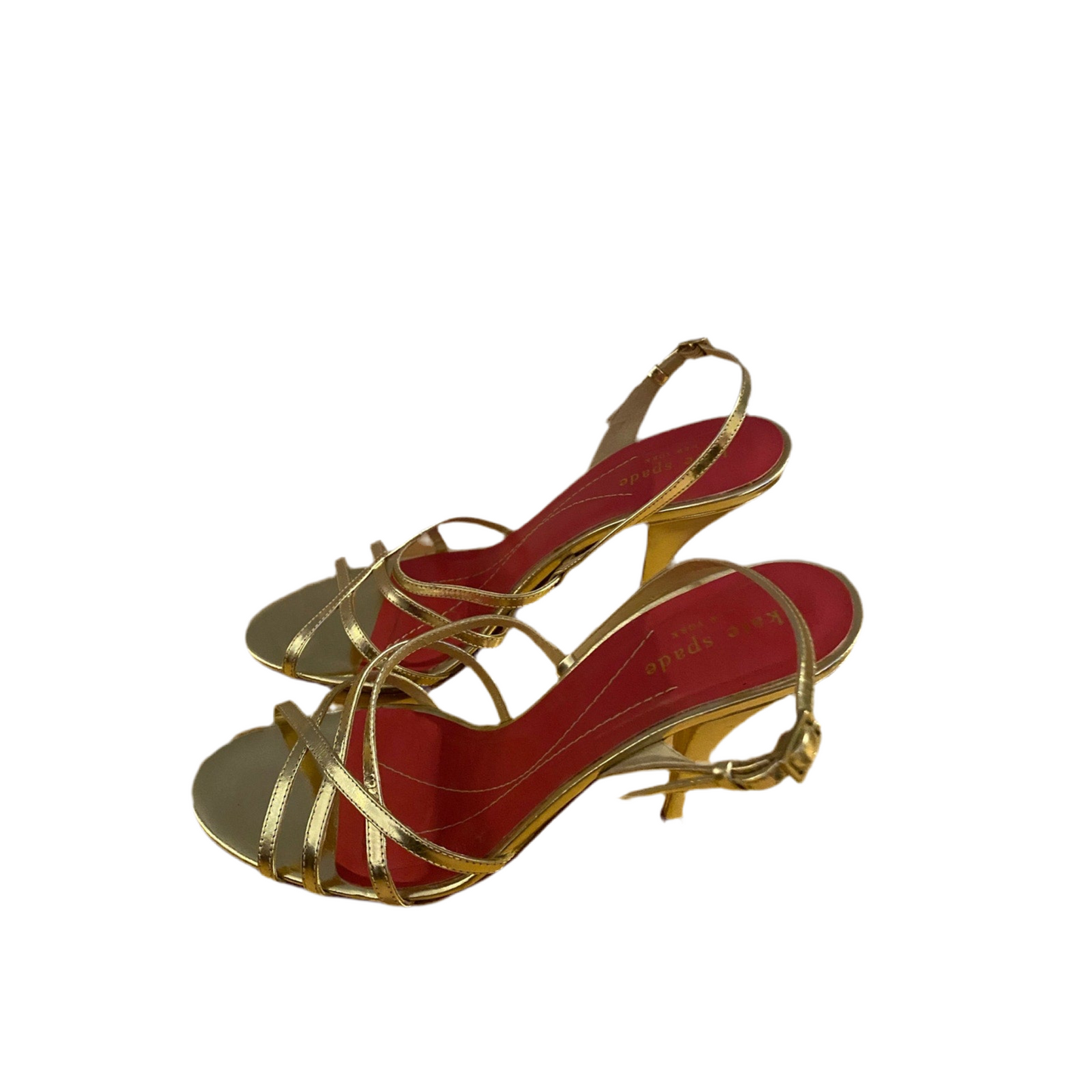 Kate Spade Gold Strappy Sandals Size 8