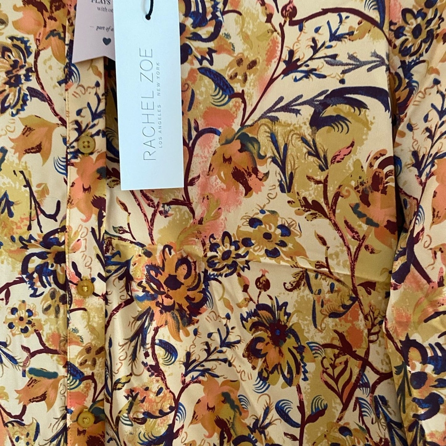 NWT Rachel Zoe Silky Floral Top Size XS