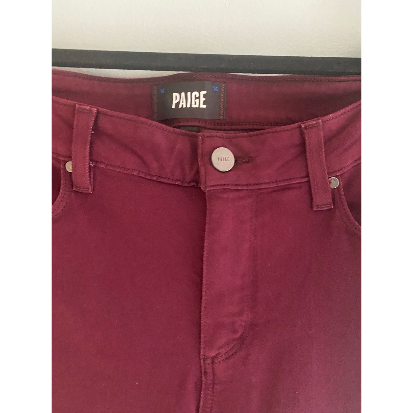 NWT Paige Verdugo Ankle Jeans in Vamp Red Size 30